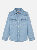 Camicia western Greg Jr azzurra in denim product image 1