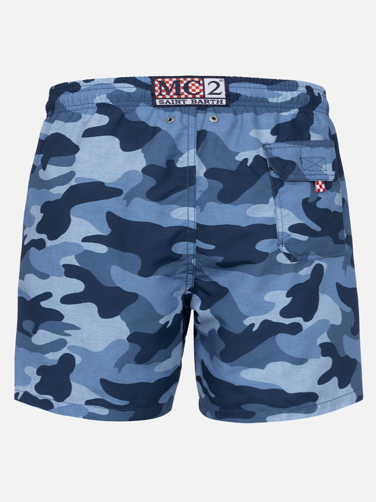 Costume mare Gustavia con stampa camouflage denim