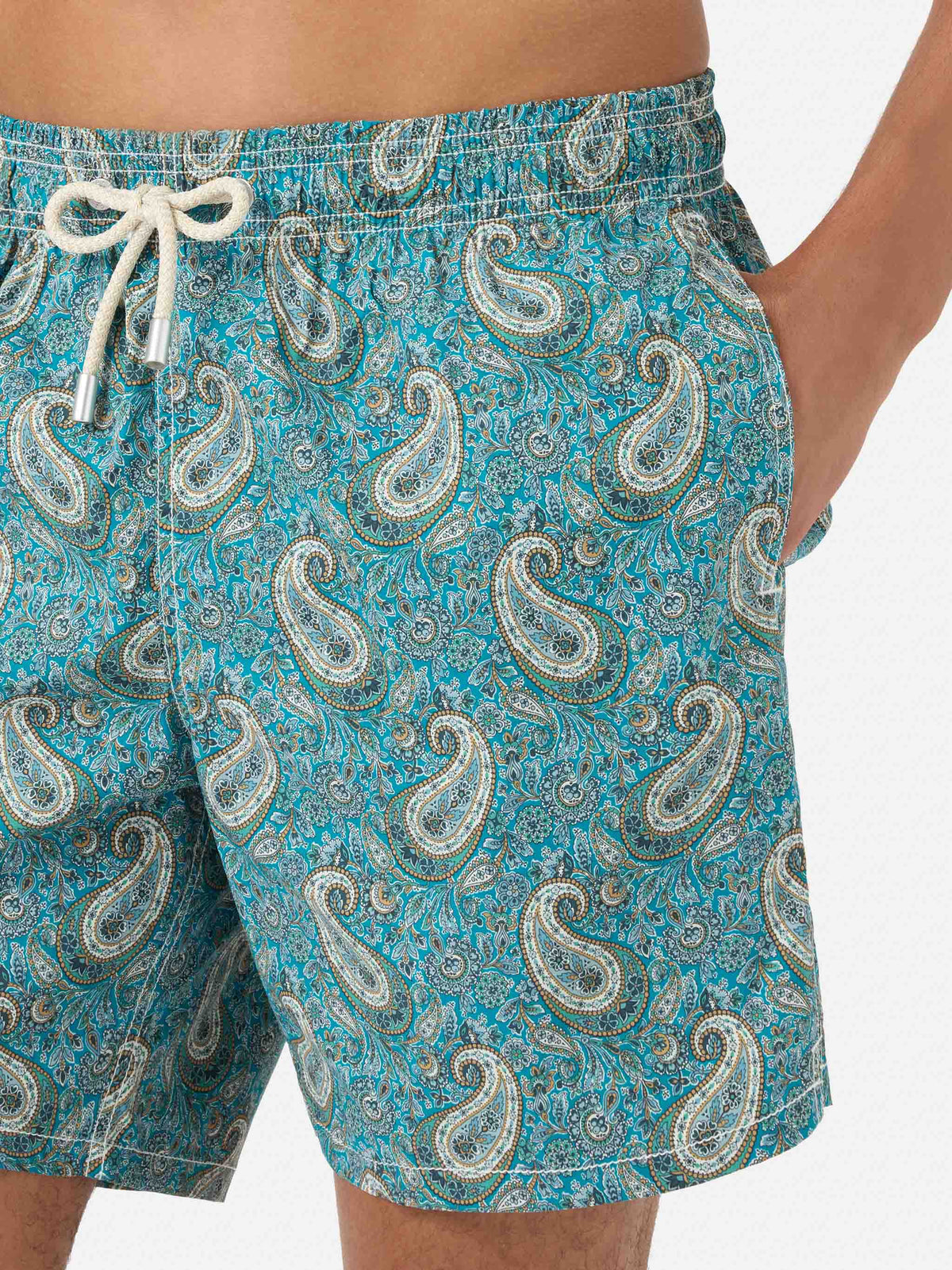 Costume mare Gustavia con stampa paisley | Made with Liberty Fabric