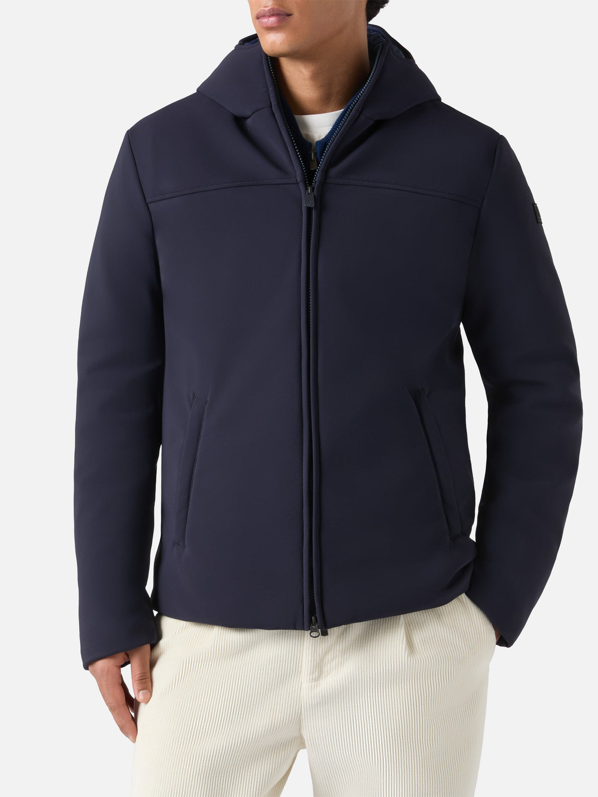 Piumino Hamilton blu navy con fodera a quadri product image 1