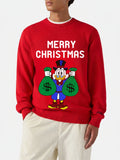 Maglione Heron rosso con jacquard Zio Paperone | Special Edition