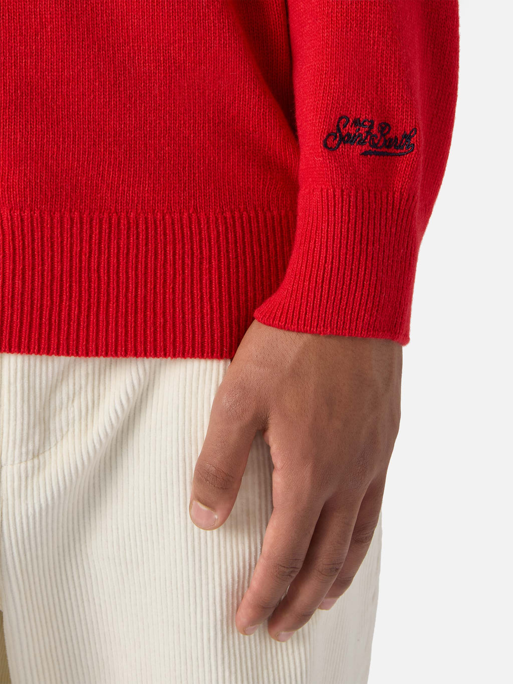Maglione Heron rosso con jacquard Zio Paperone | Special Edition