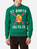 Maglia Heron verde con jacquard Crypto Ducky Ski Club | Special Edition