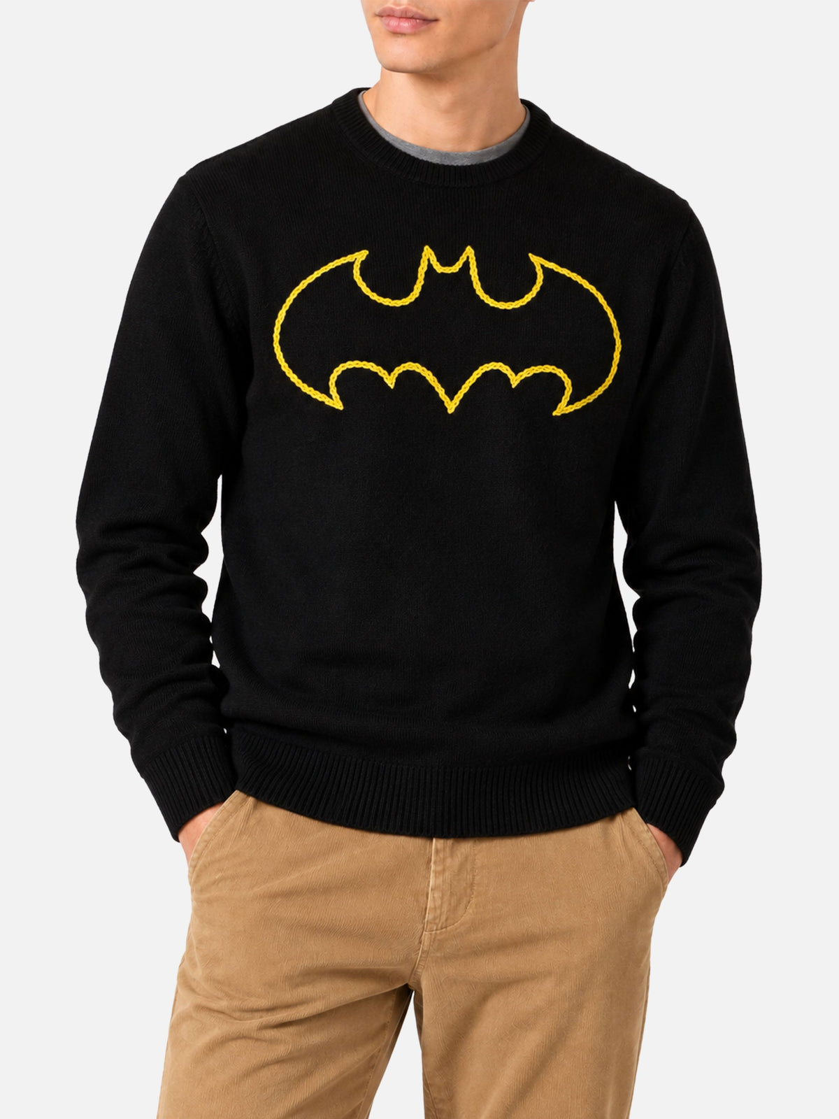 Maglia Heron nera con ricamo logo Batman | Special Edition
