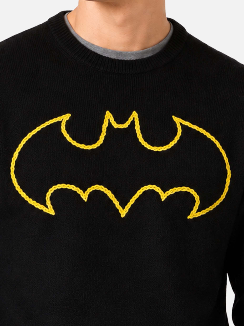Maglia Heron nera con ricamo logo Batman | Special Edition