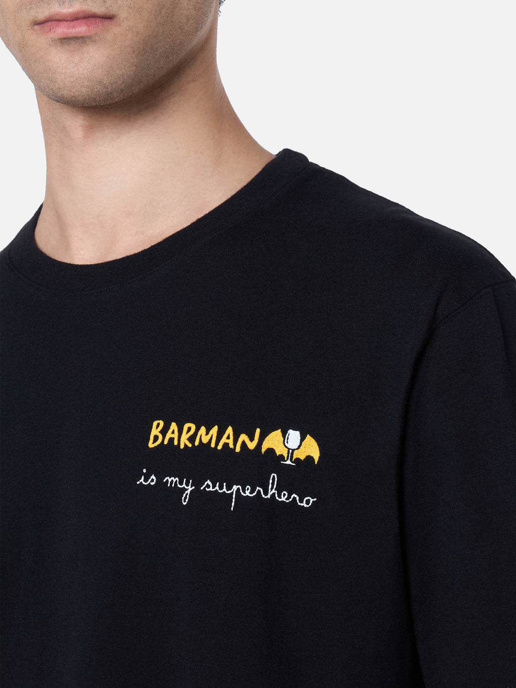 T-shirt Arnott nera con ricamo Barman product image 1