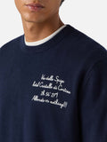 Maglione Heron Light blu navy con ricamo Via Spiga | Special Edition