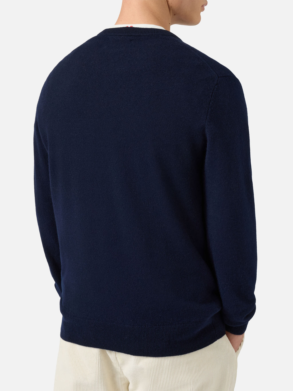Maglione Heron Light Cashmere blu navy con scritta St. Moritz | Special Edition