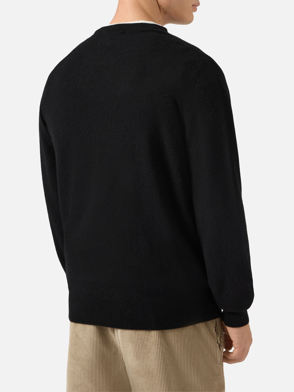 Maglione Heron Light Cashmere nero con scritta St. Moritz | Special Edition