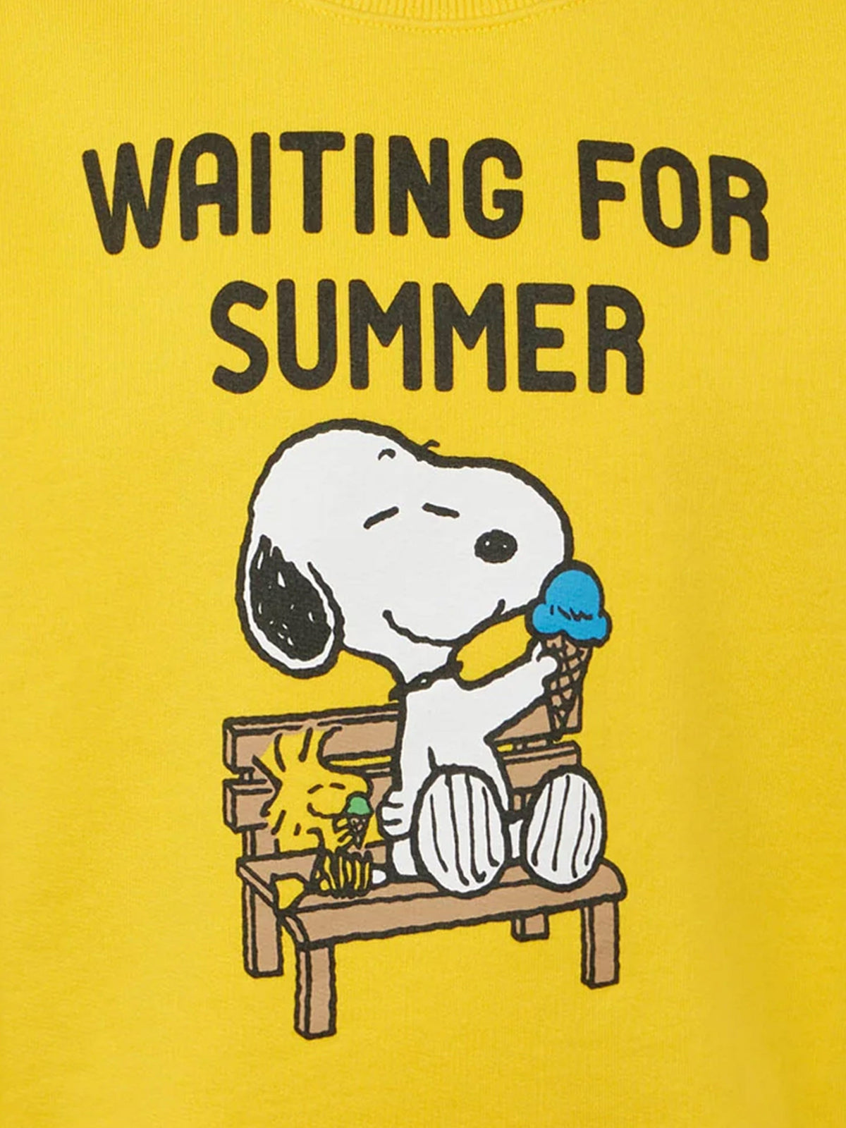 Felpa Hutton gialla con stampa Snoopy Waiting for Summer product image 2