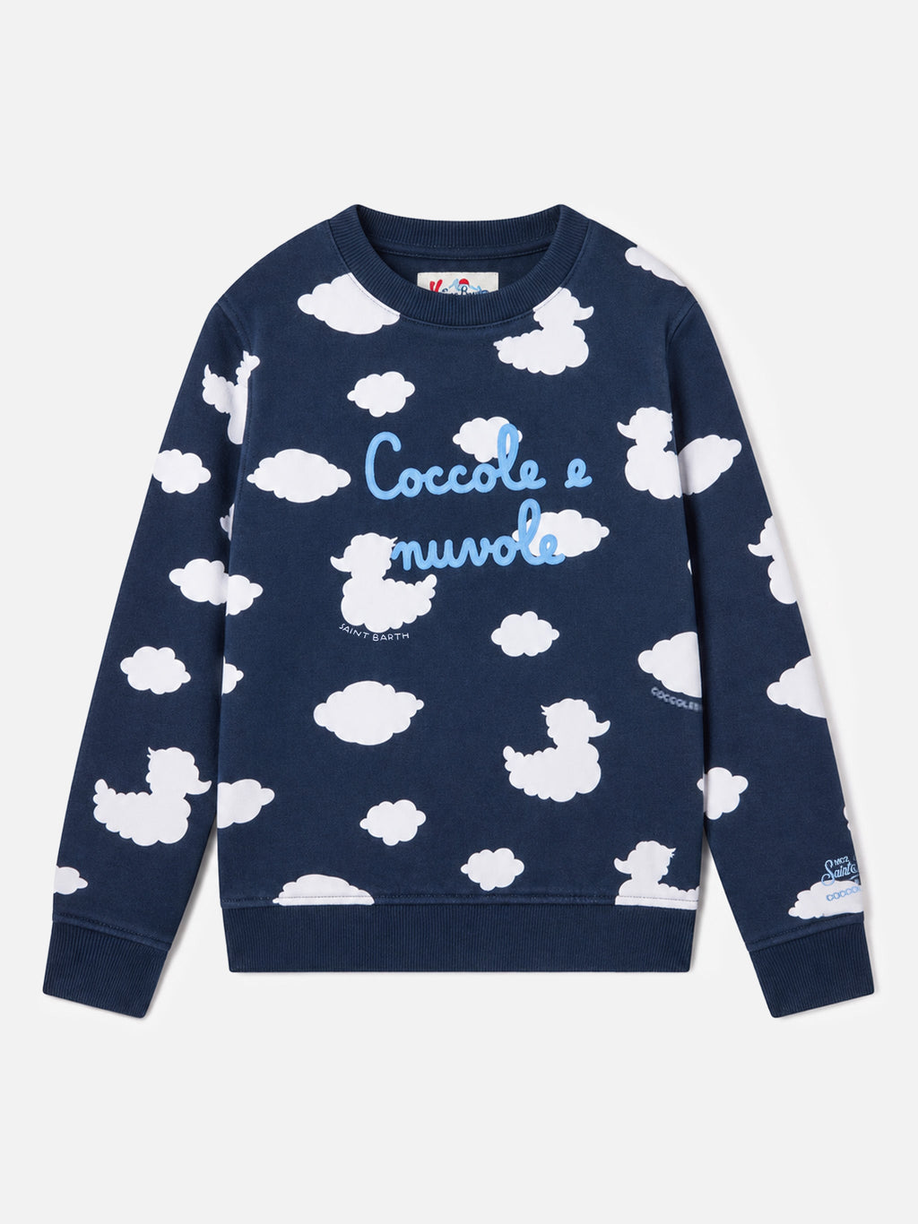 Felpa Hutton blu con ricamo Coccole e nuvole | Special product image 1