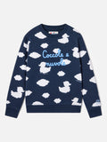 Felpa Hutton blu con ricamo Coccole e nuvole | Special product image 1
