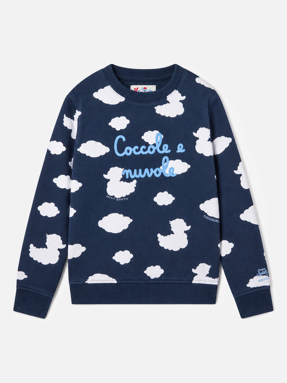 Felpa Hutton blu con ricamo Coccole e nuvole | Special product image 1