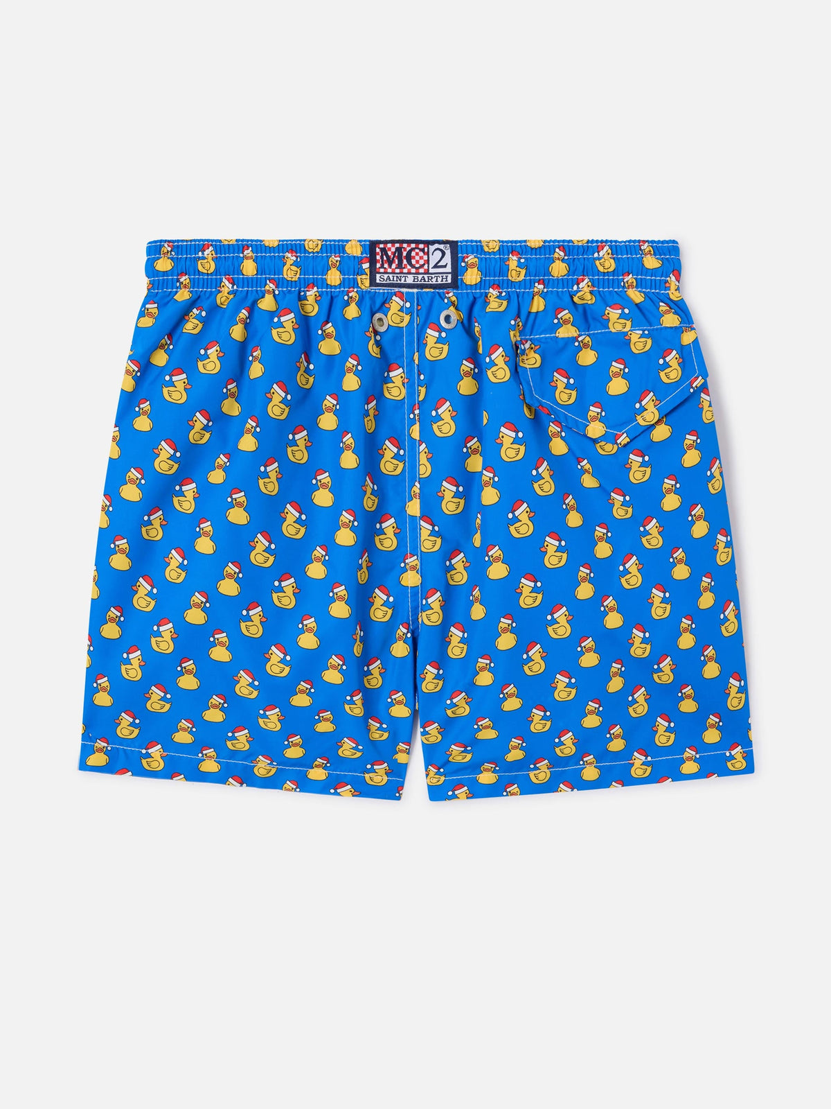 Costume mare Jean Lighting blu con stampa ducky natalizia