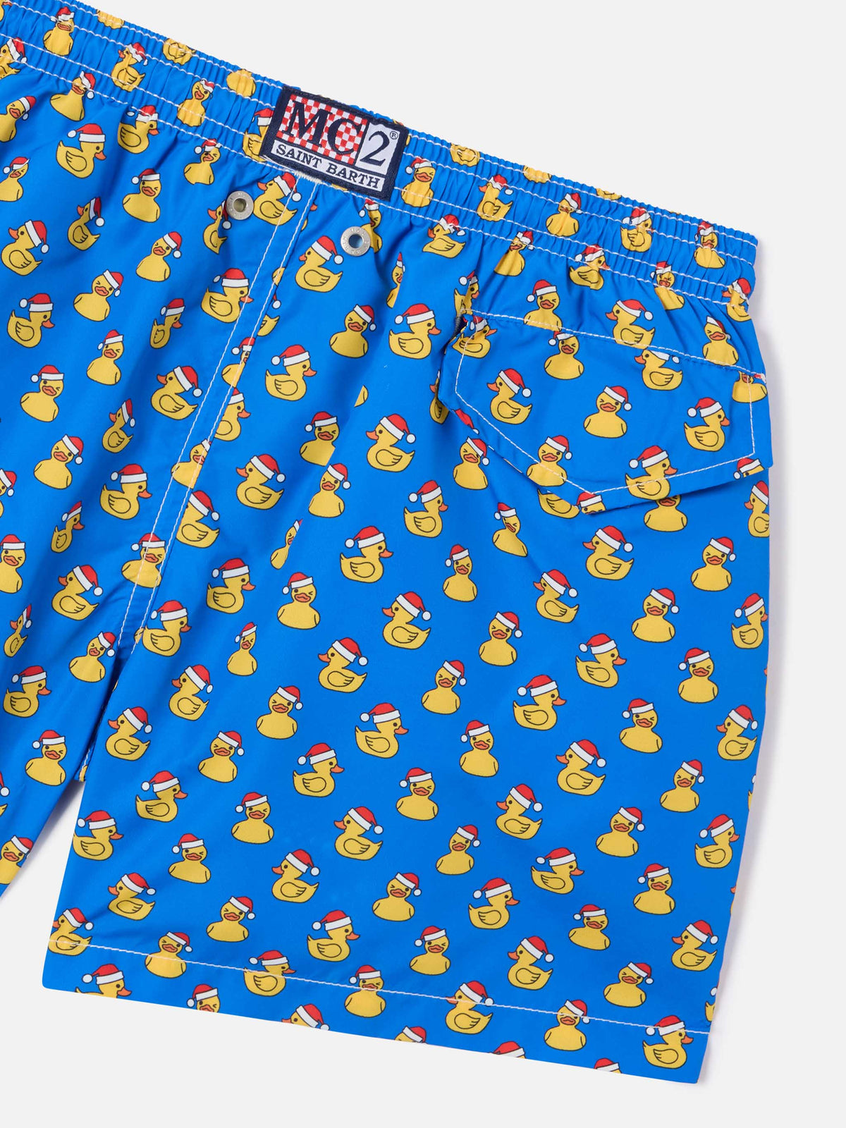 Costume mare Jean Lighting blu con stampa ducky natalizia