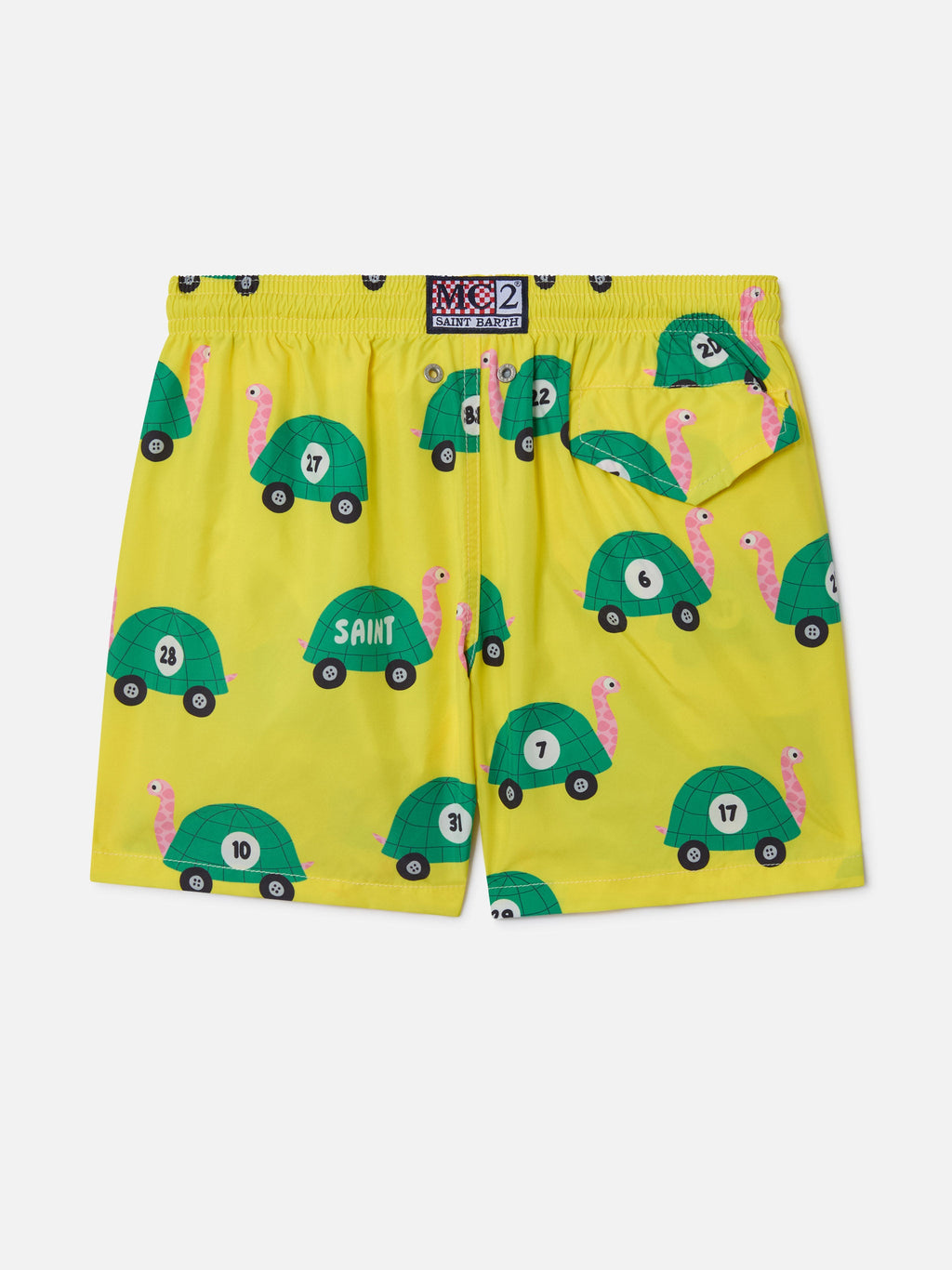 Costume mare Jean Lighting giallo chiaro con stampa tartarughe speedy