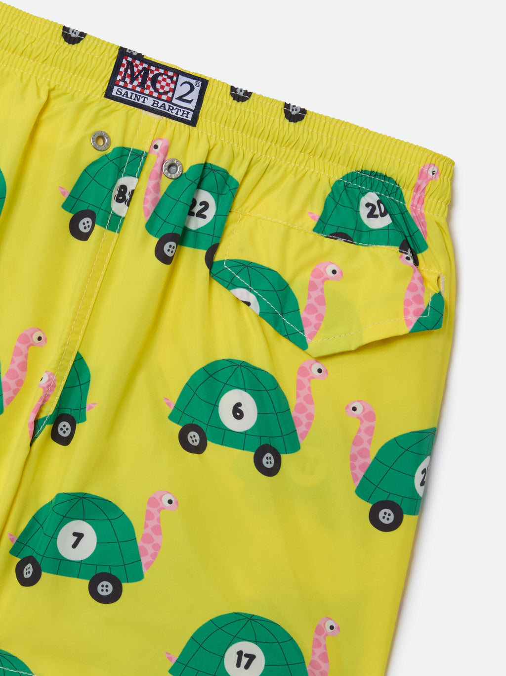 Costume mare Jean Lighting giallo chiaro con stampa tartarughe speedy