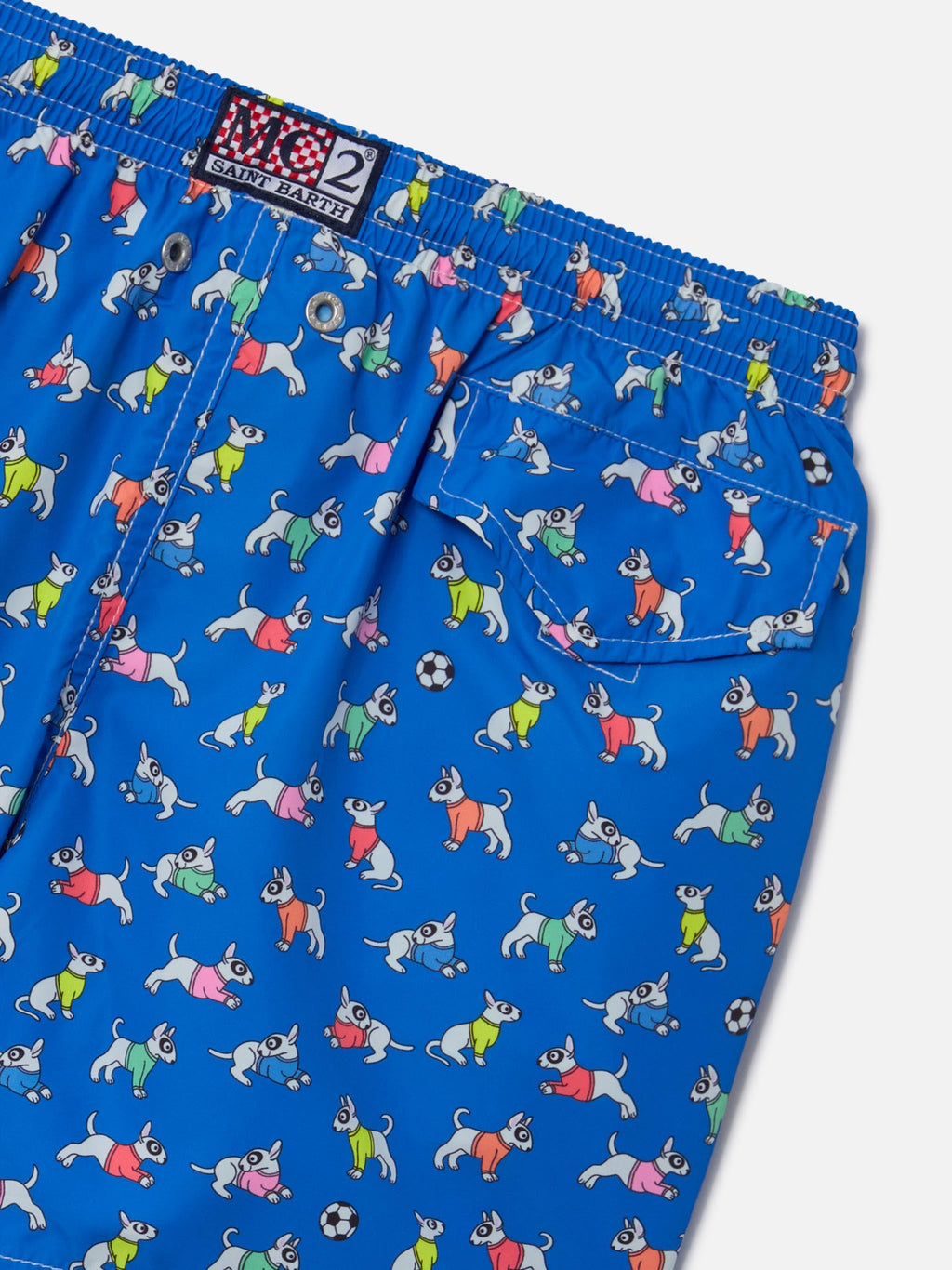 Costume mare Jean Lighting bluette con stampa cani