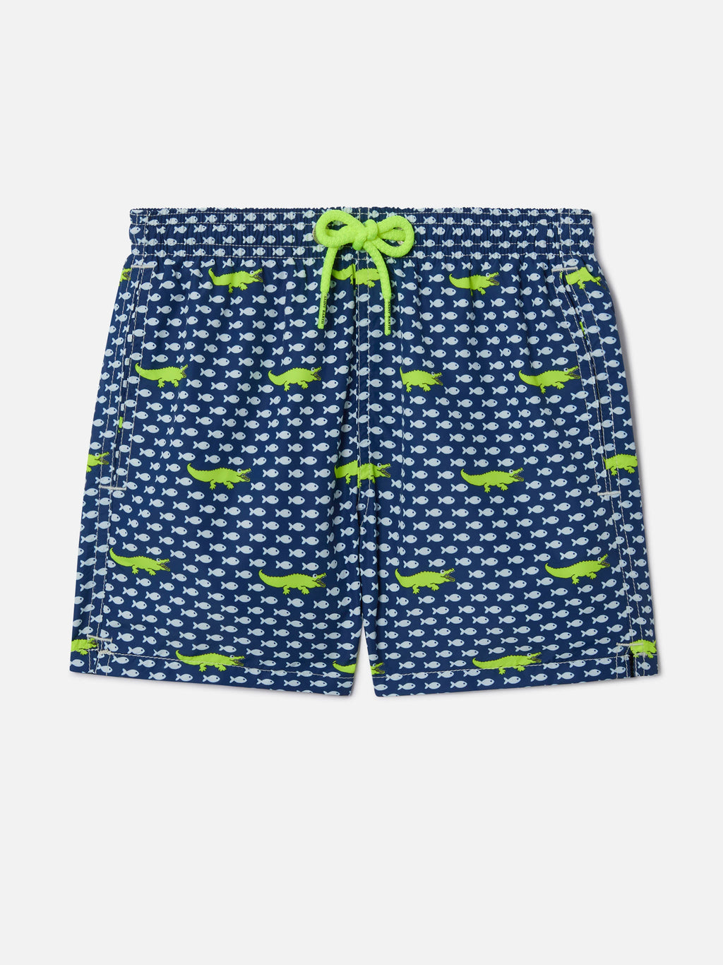 Costume mare Jean Lighting blu navy con stampa noci di cocco