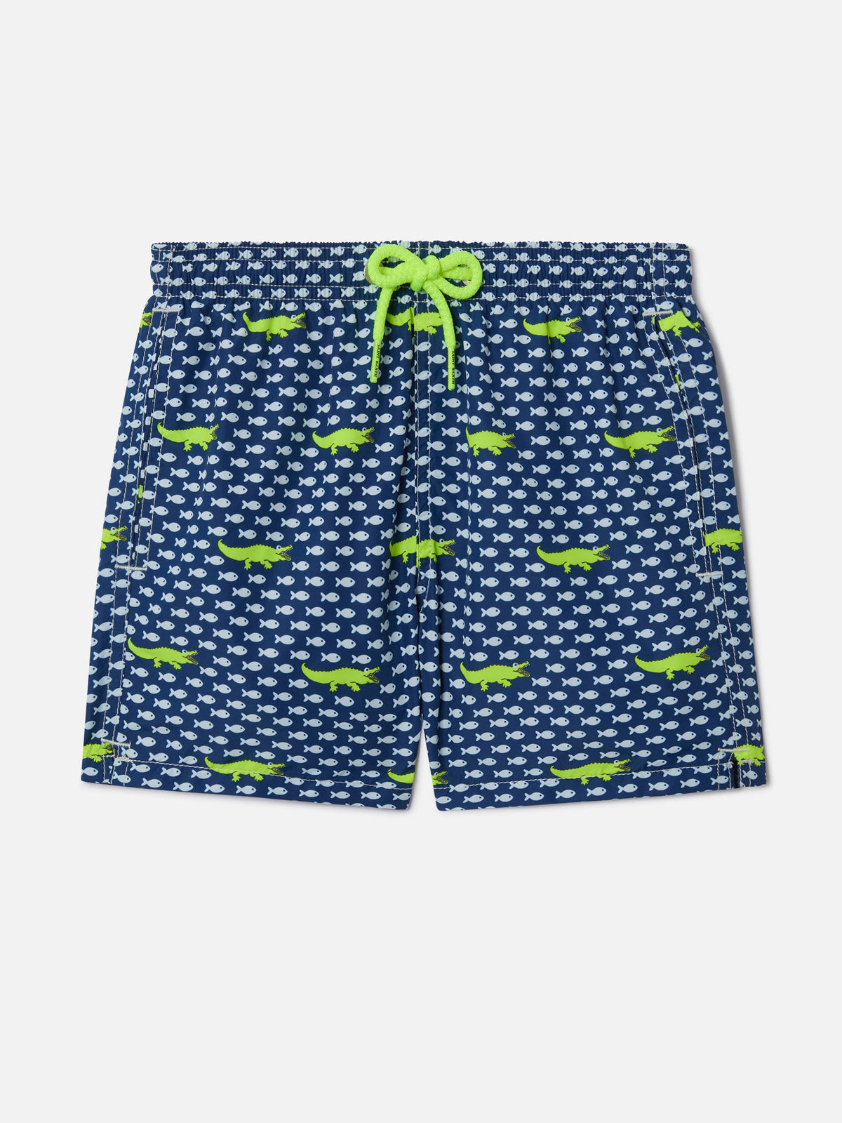 Costume mare Jean Lighting blu navy con stampa noci di cocco