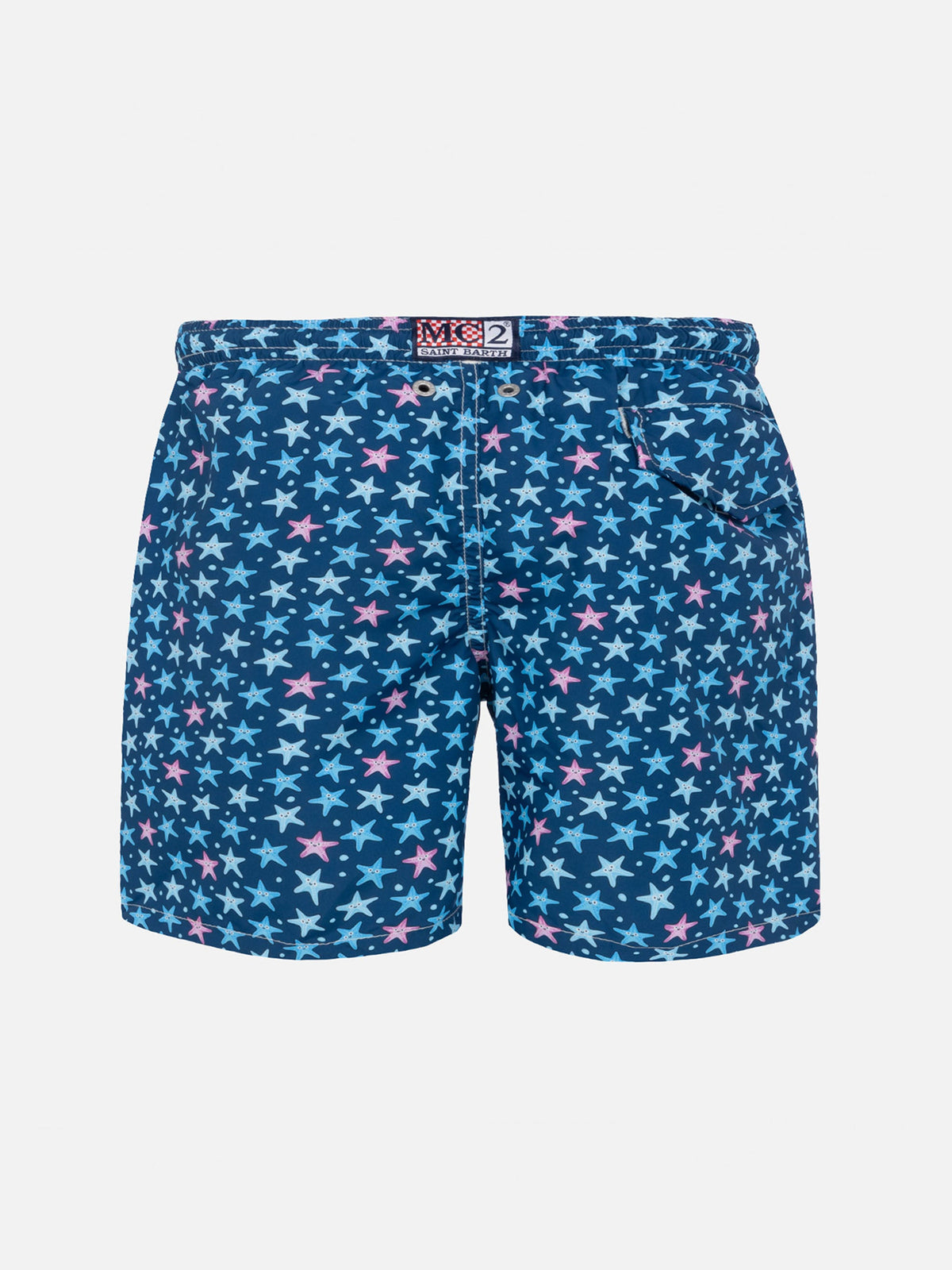 Costume mare Jean Lighting blu navy con stampa stelle marine party