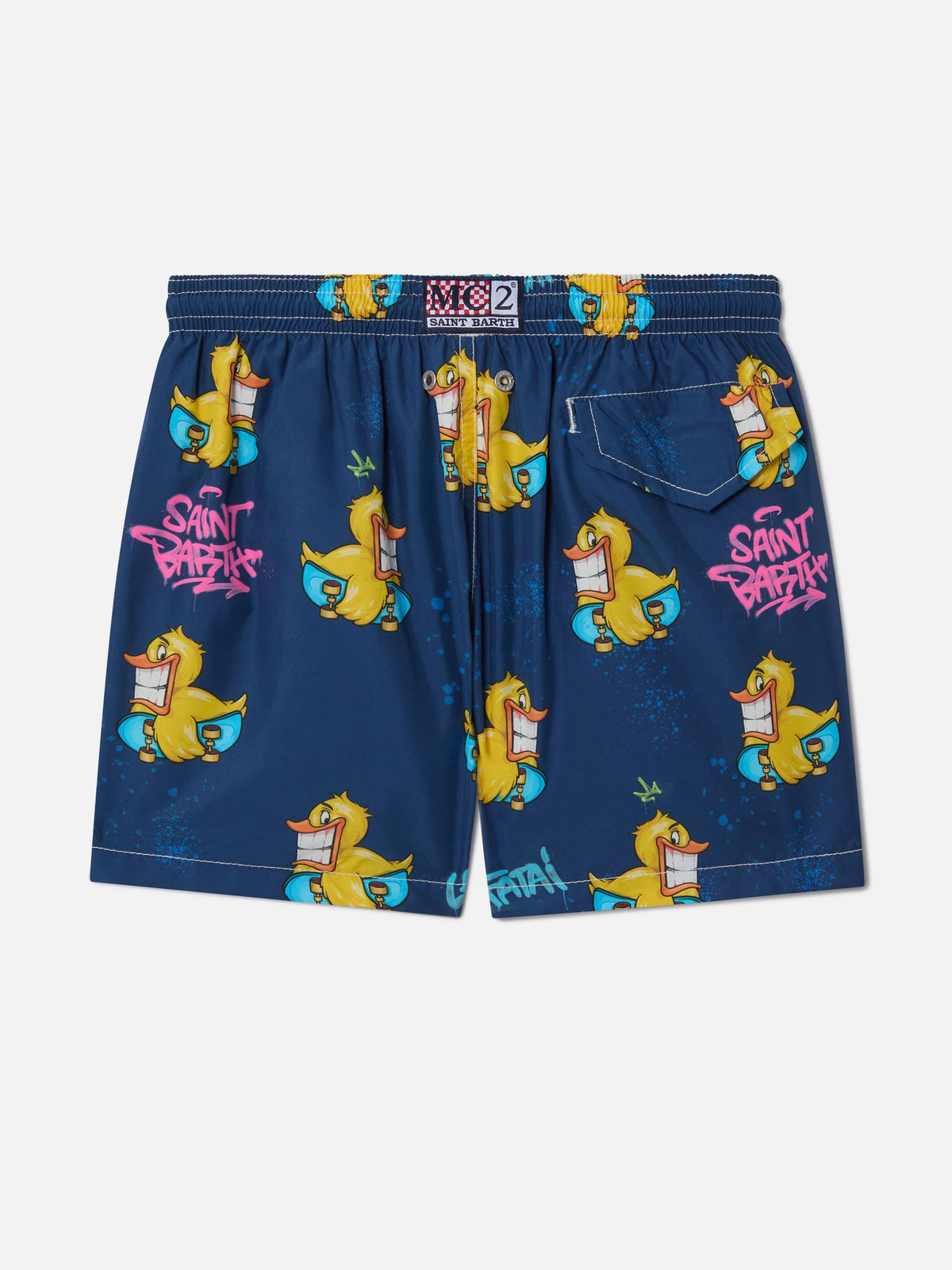 Costume mare Jean Lighting blu navy con stampa Ducky skate | Special Edition