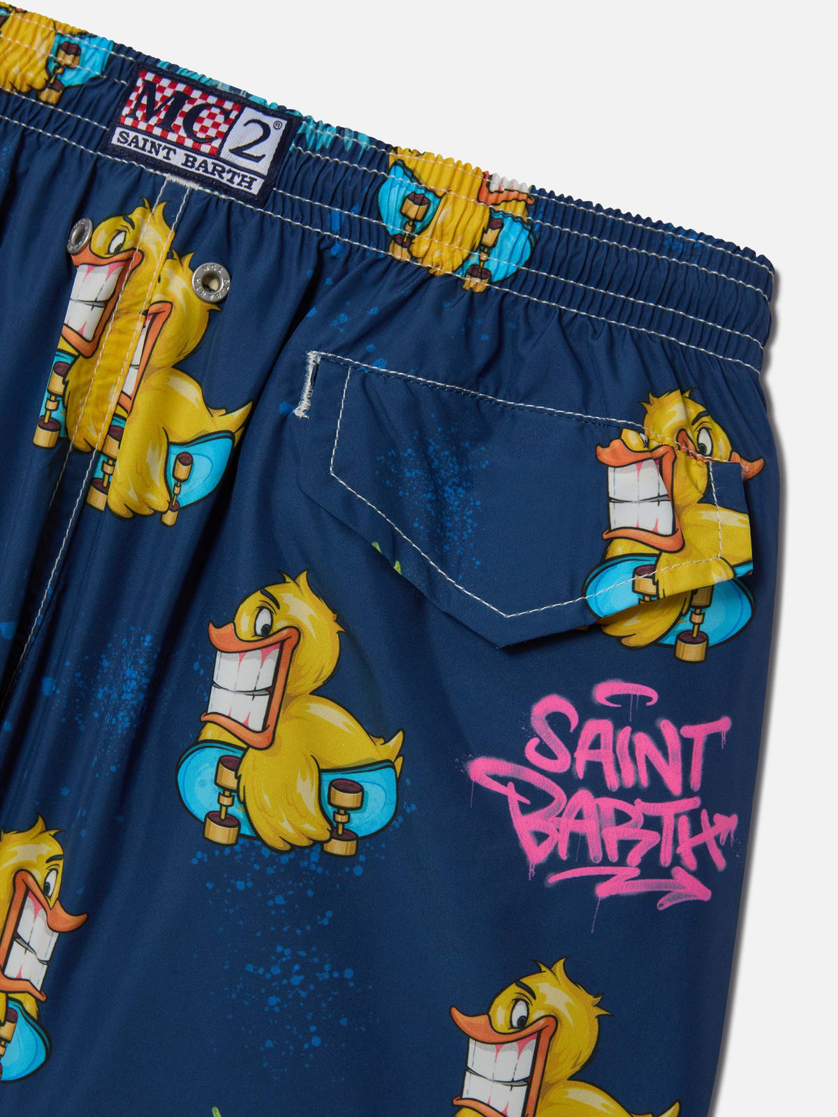 Costume mare Jean Lighting blu navy con stampa Ducky skate | Special Edition
