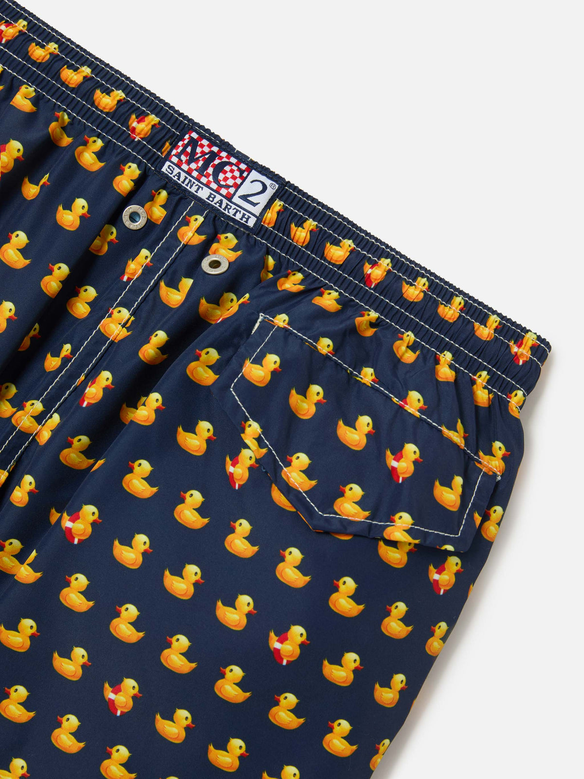 Costume mare Jean Lighting blu navy con stampa ducky
