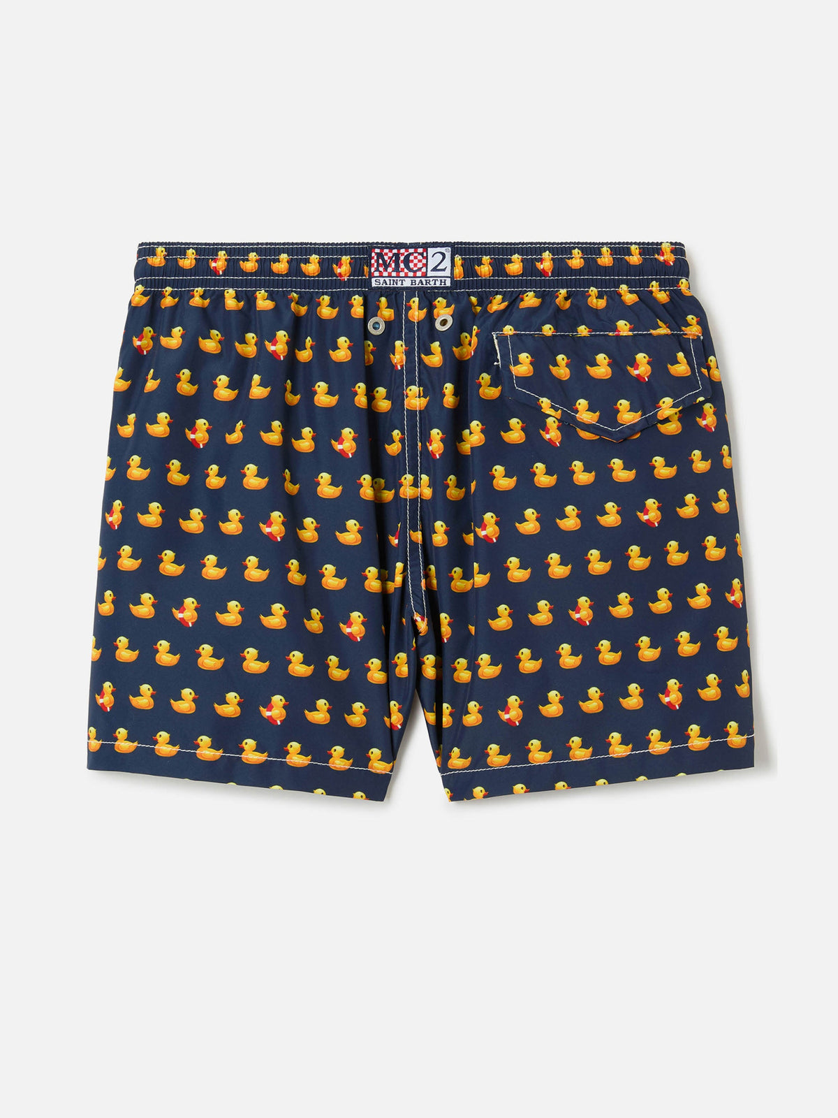 Costume mare Jean Lighting blu navy con stampa ducky