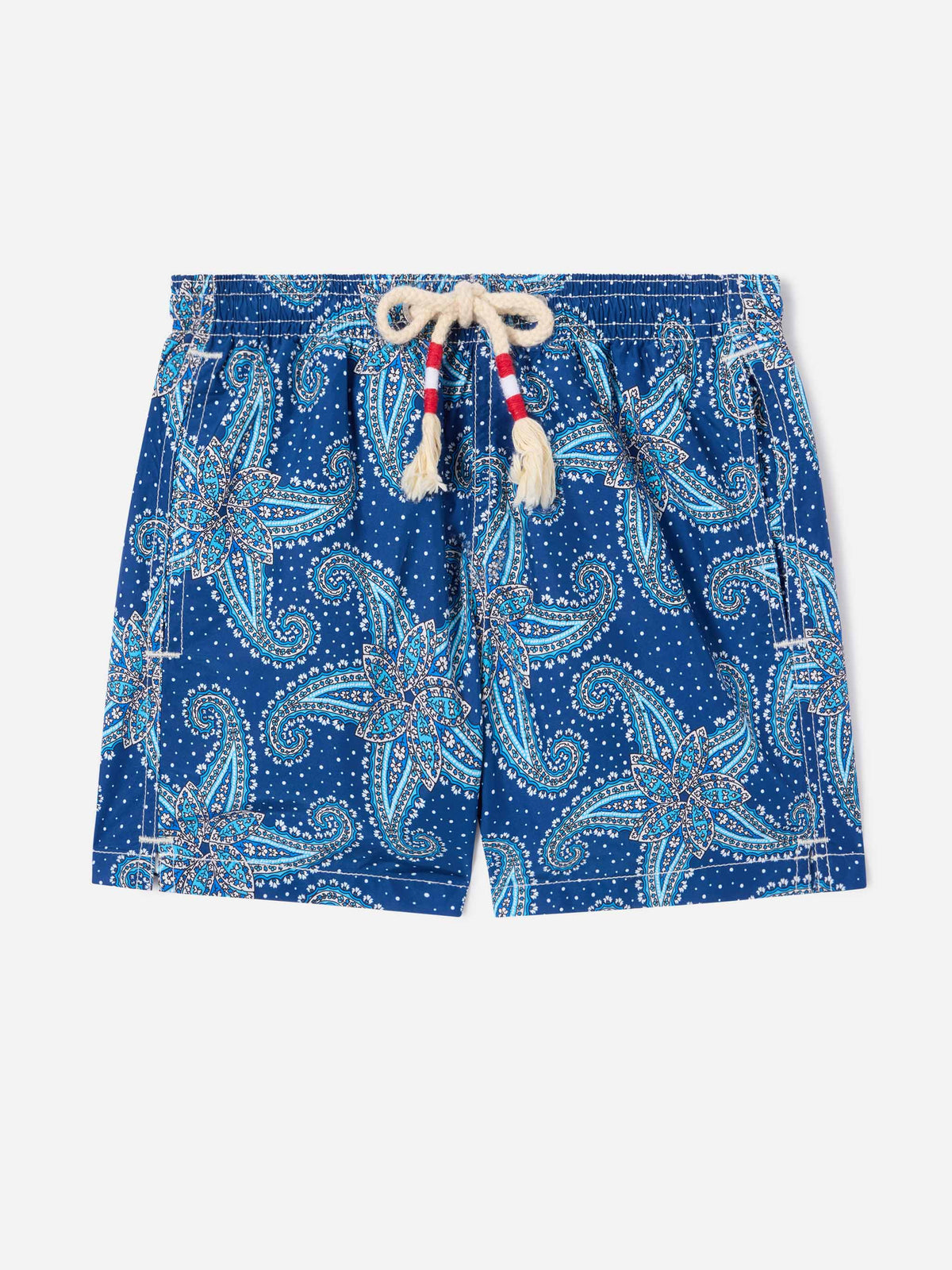 Costume mare Jean Lighting 70 blu navy con stampa paisley