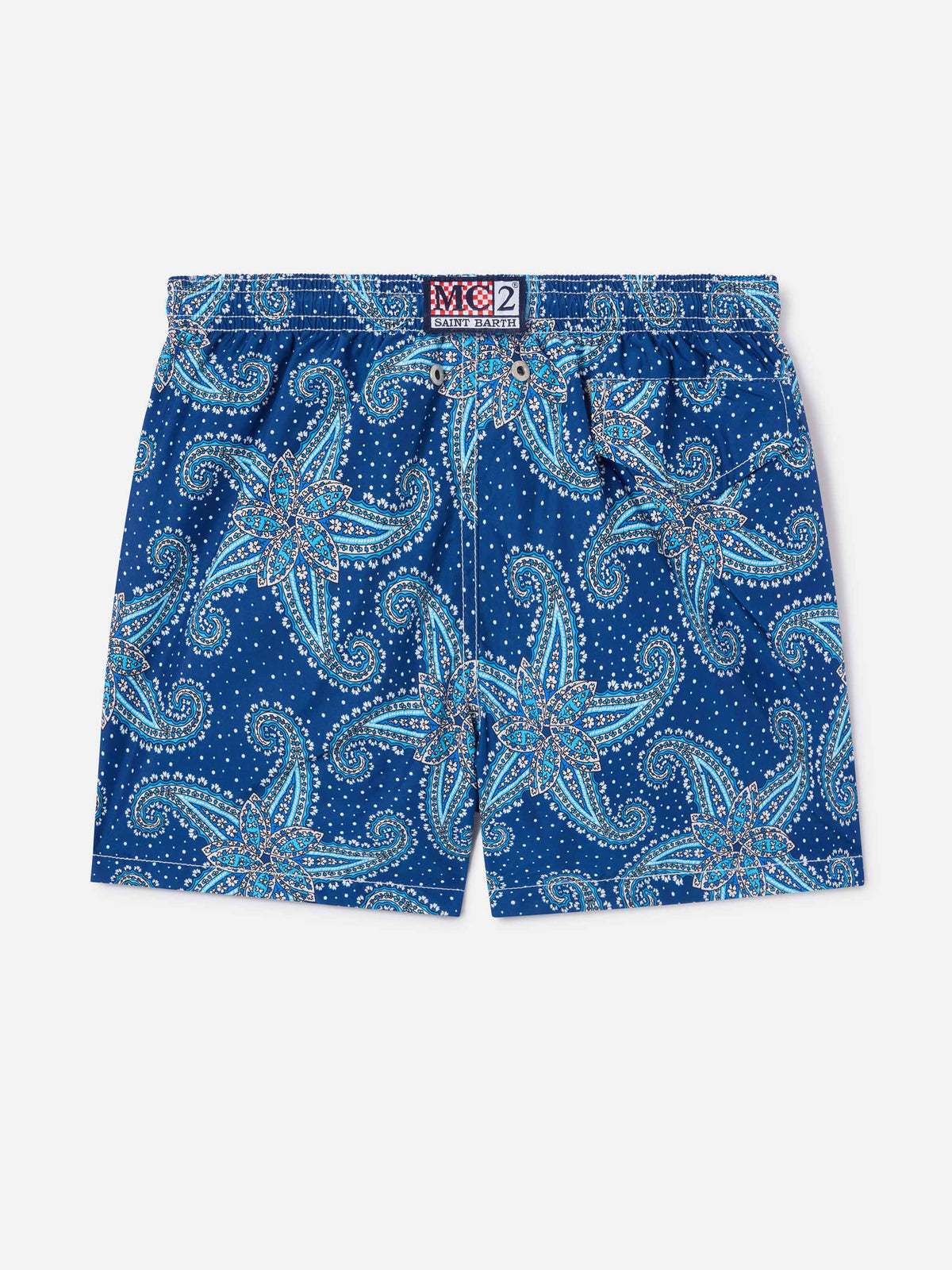 Costume mare Jean Lighting 70 blu navy con stampa paisley
