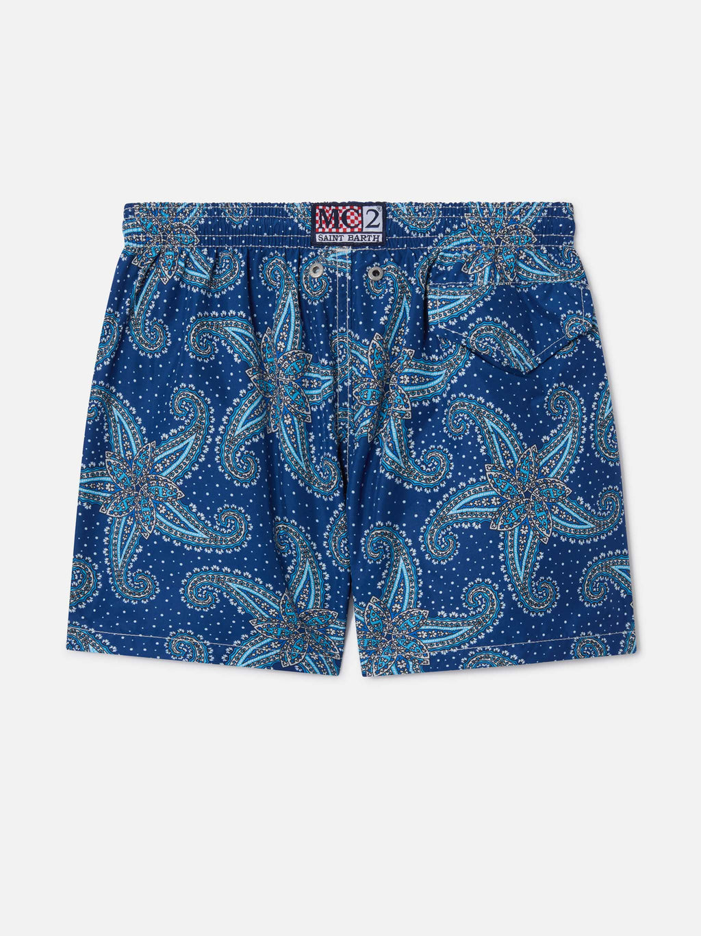 Costume mare Jean Lighting blu navy con stampa paisley