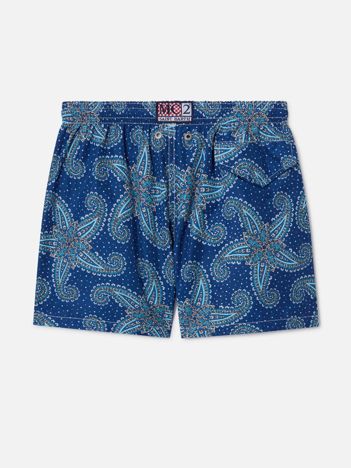 Costume mare Jean Lighting blu navy con stampa paisley