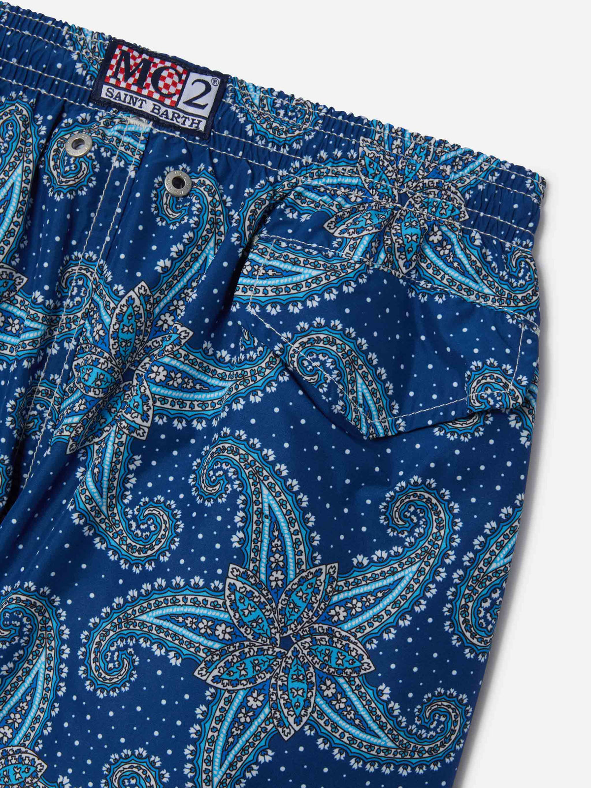 Costume mare Jean Lighting blu navy con stampa paisley