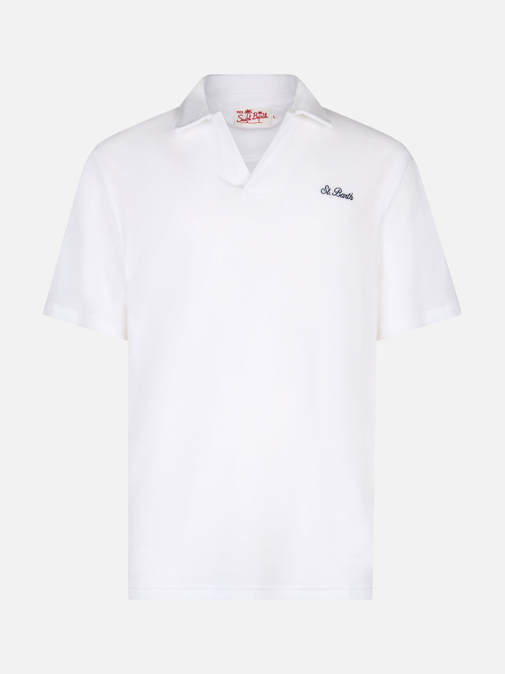 Polo Jeremy bianca in spugna con ricamo logo product image 5