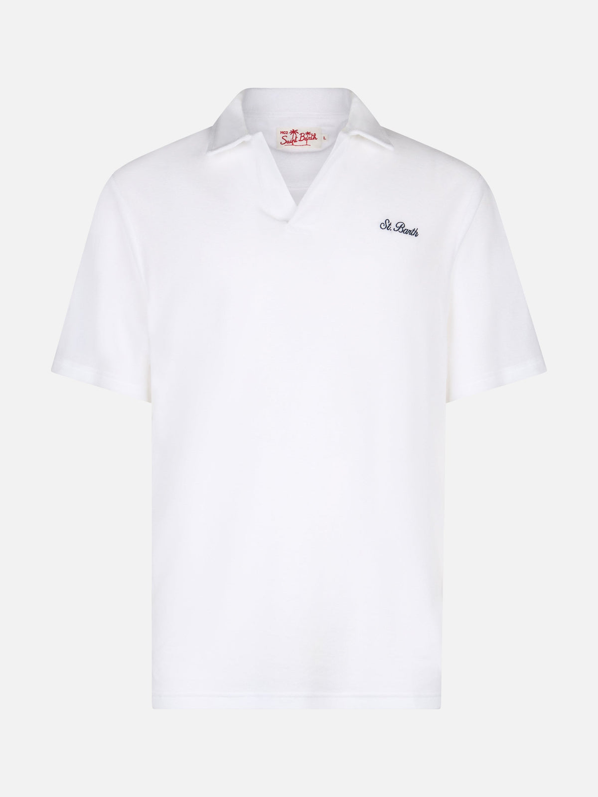 Polo Jeremy bianca in spugna con ricamo logo product image 5