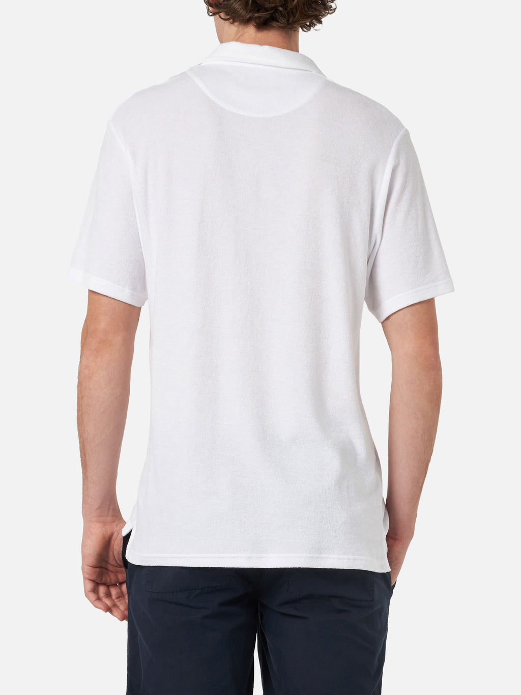 Polo Jeremy bianca in spugna con ricamo logo product image 3