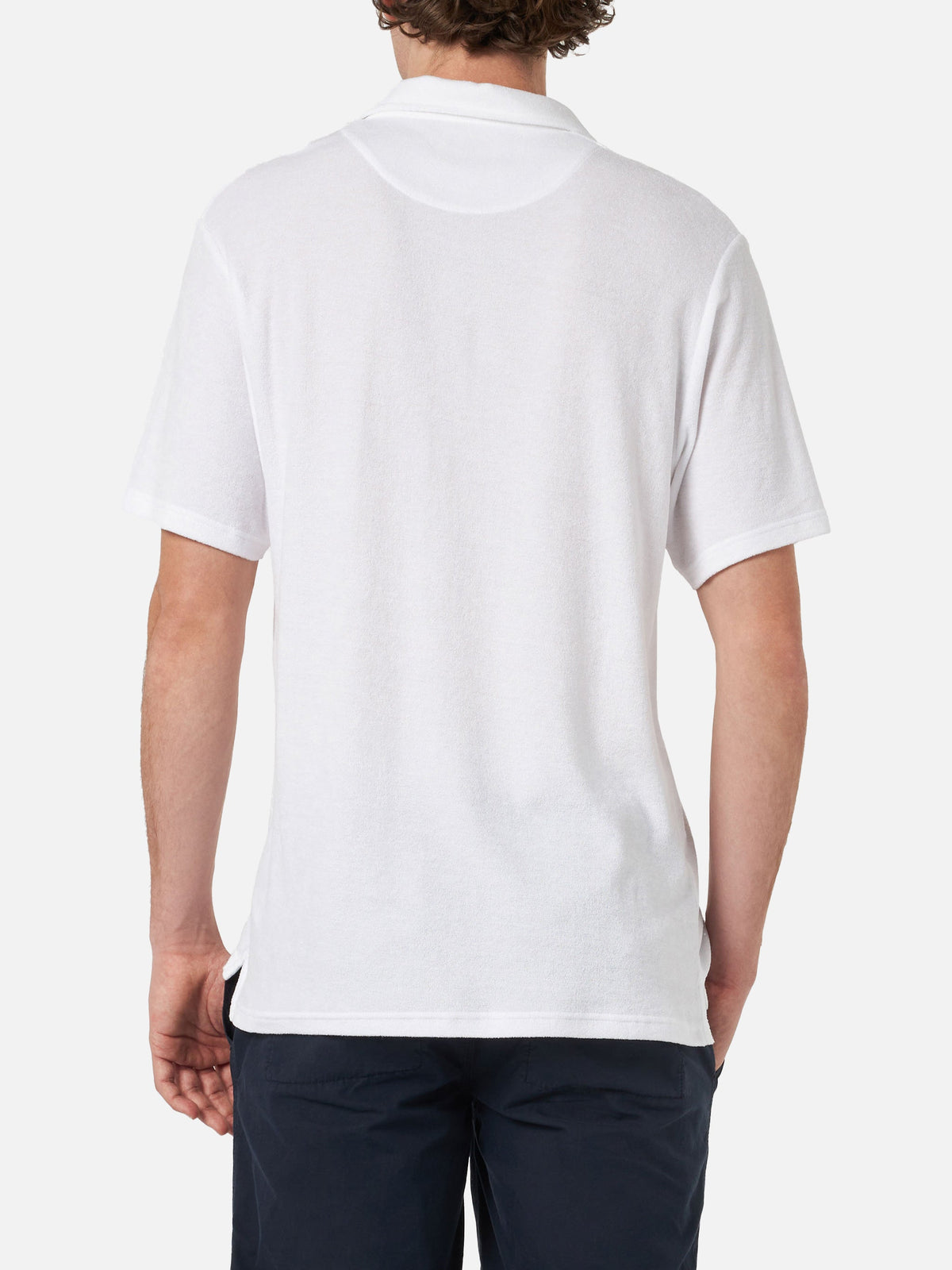 Polo Jeremy bianca in spugna con ricamo logo product image 3