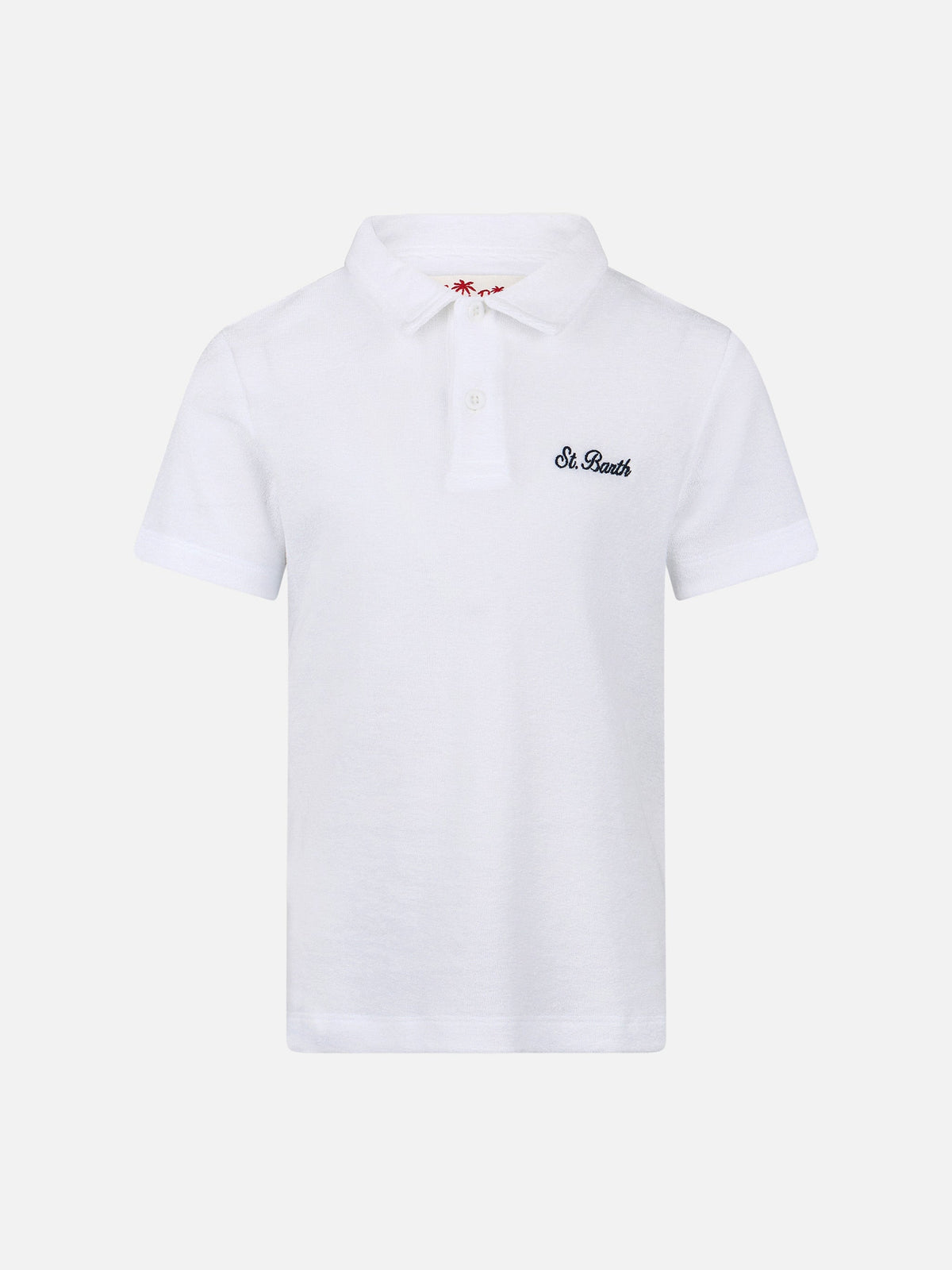 Polo Jeremy Jr bianca in spugna product image 1