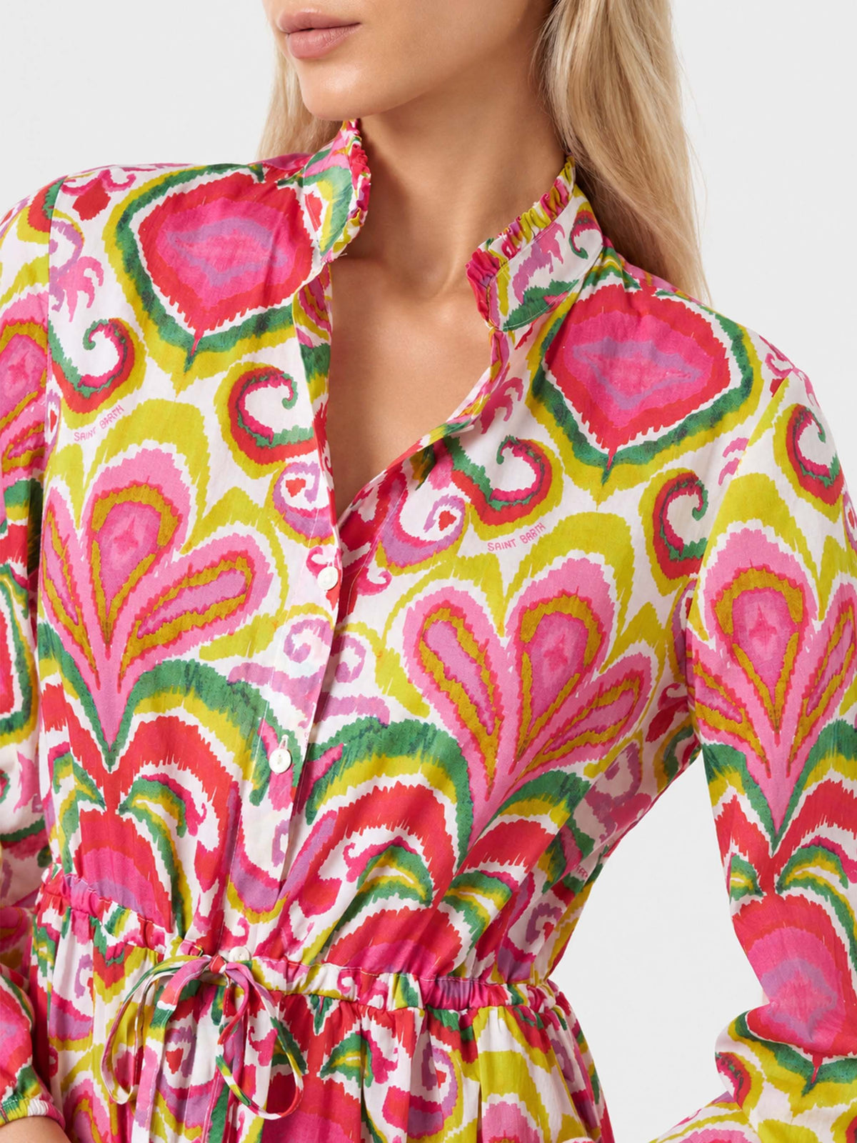 Abito Jodie in cotone con stampa ikat