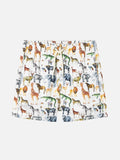 Costume mare Joell in cotone con stampa zoo africano