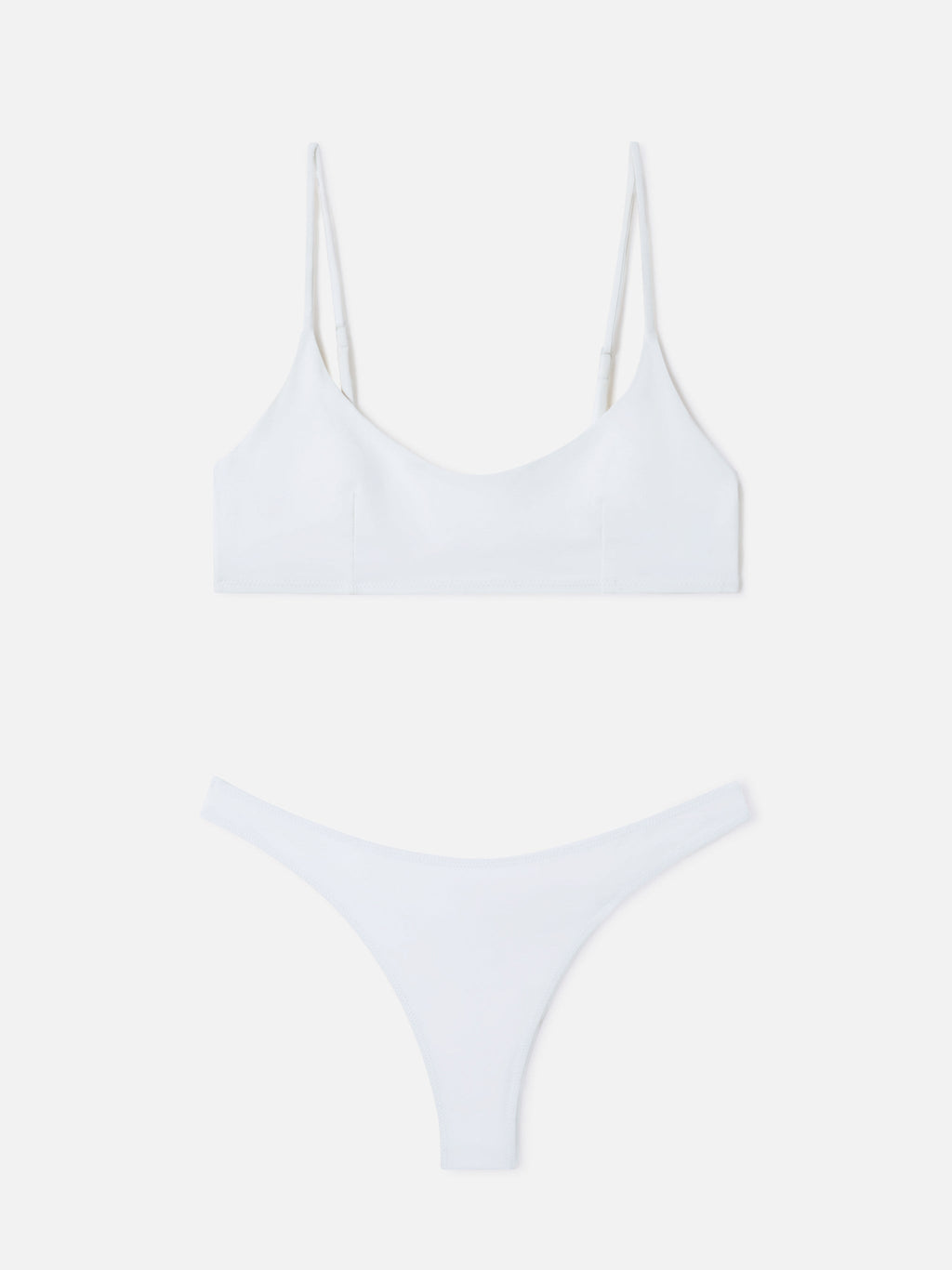 Bikini Judy Naomi bralette bianco tinta unita