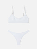 Bikini Judy Naomi bralette bianco tinta unita