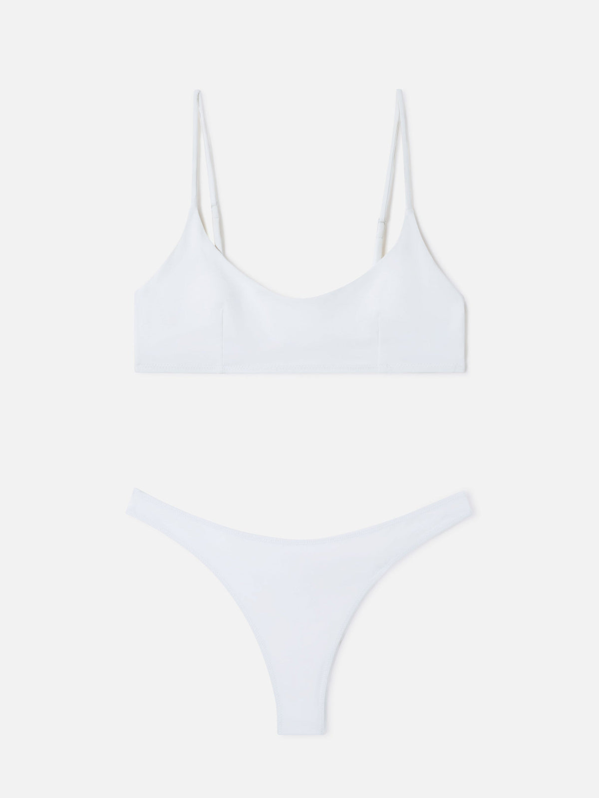 Bikini Judy Naomi bralette bianco tinta unita