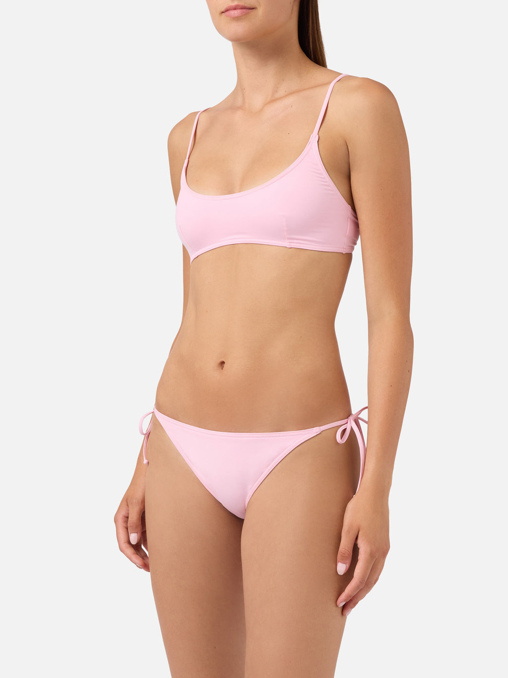 Bikini Judy Virgo bralette rosa chiaro con laccetti