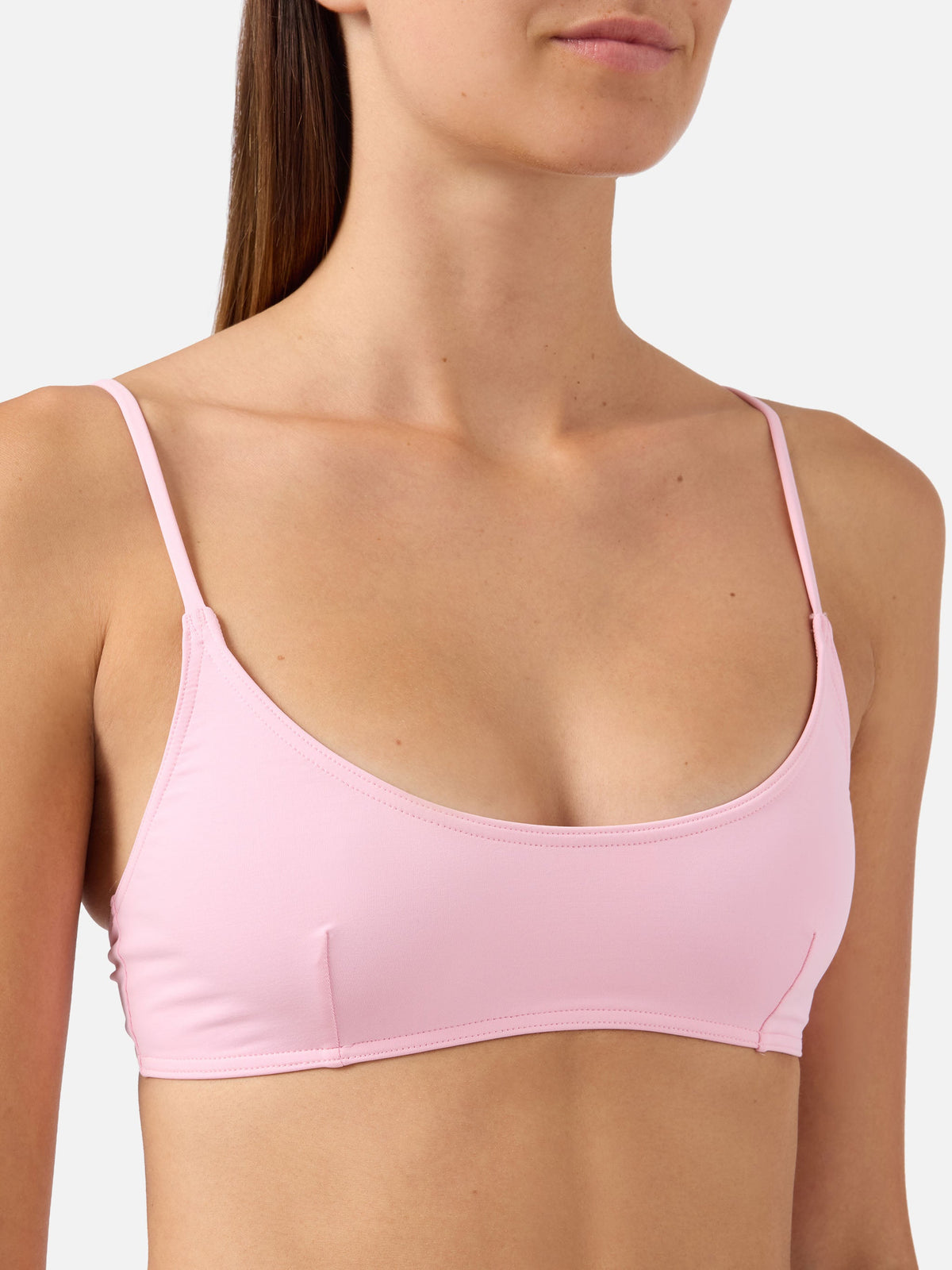 Bikini Judy Virgo bralette rosa chiaro con laccetti