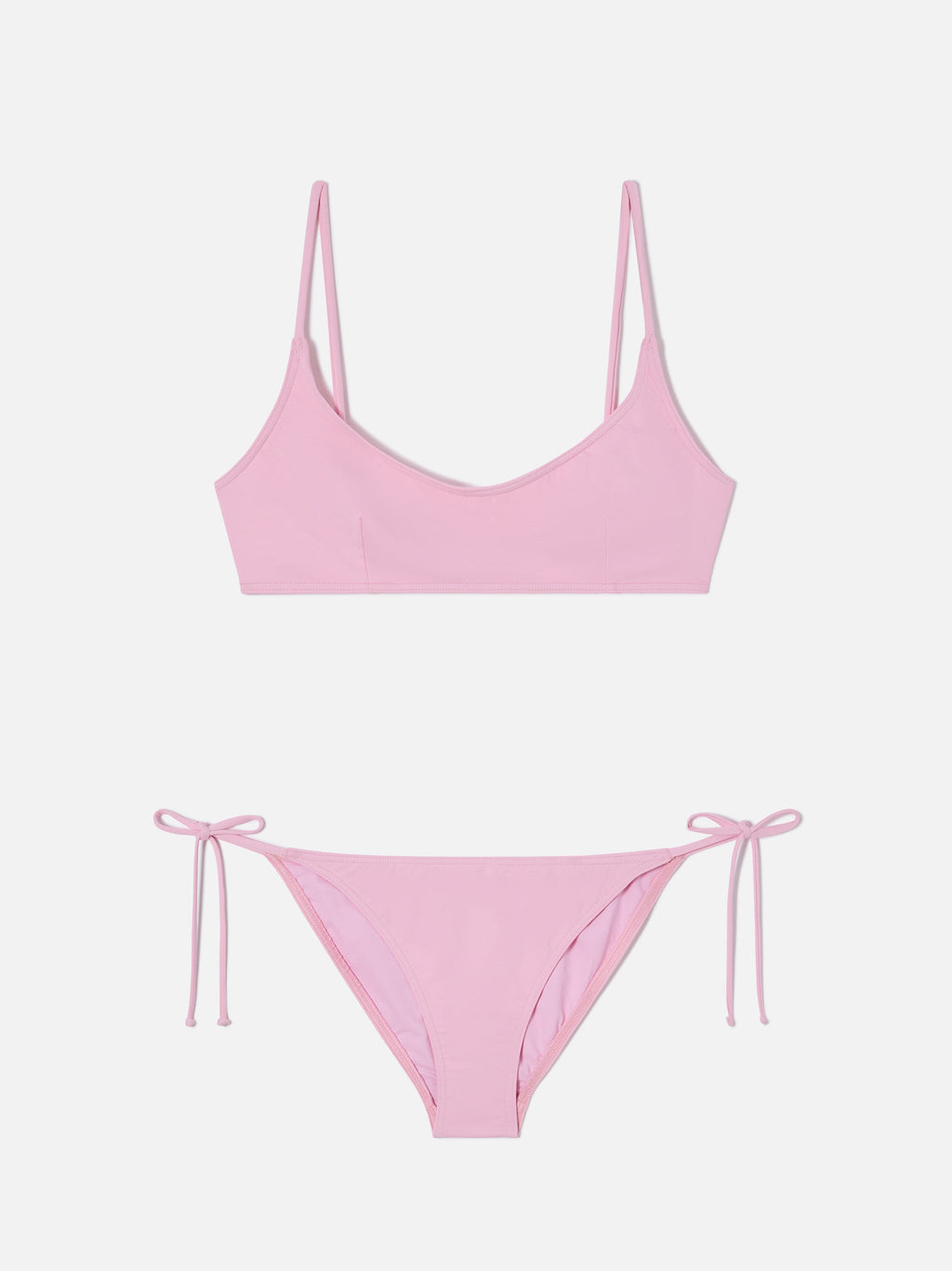 Bikini Judy Virgo bralette rosa chiaro con laccetti