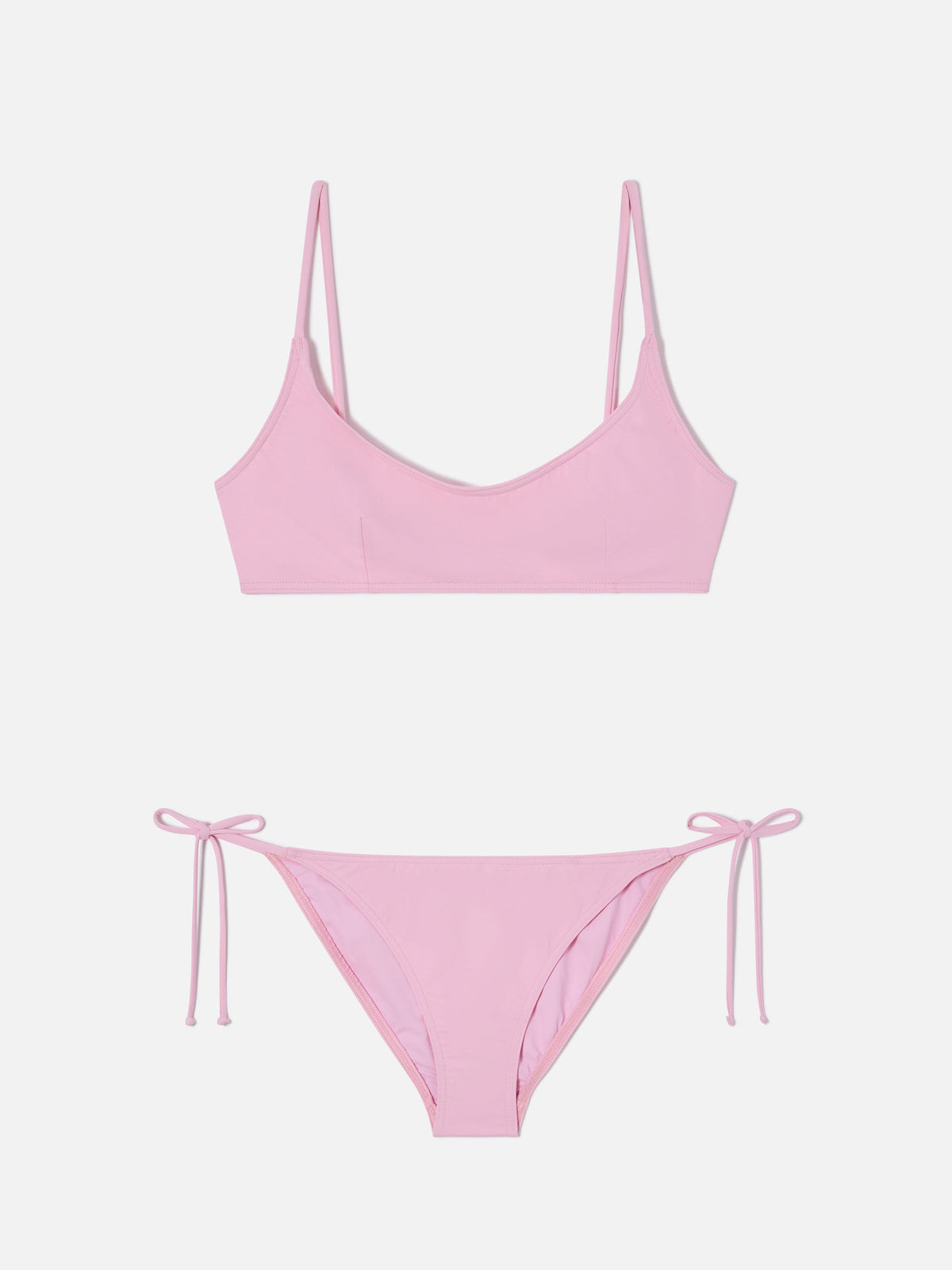 Bikini Judy Virgo bralette rosa chiaro con laccetti
