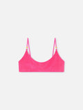 Top bikini bralette Judy fucsia in spugna con charm