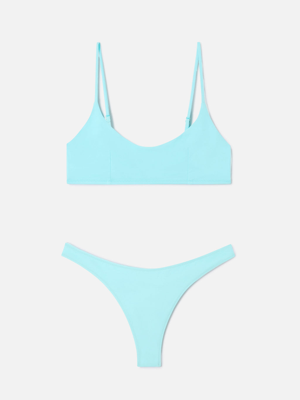 Bikini Judy Naomi bralette verde acqua tinta unita